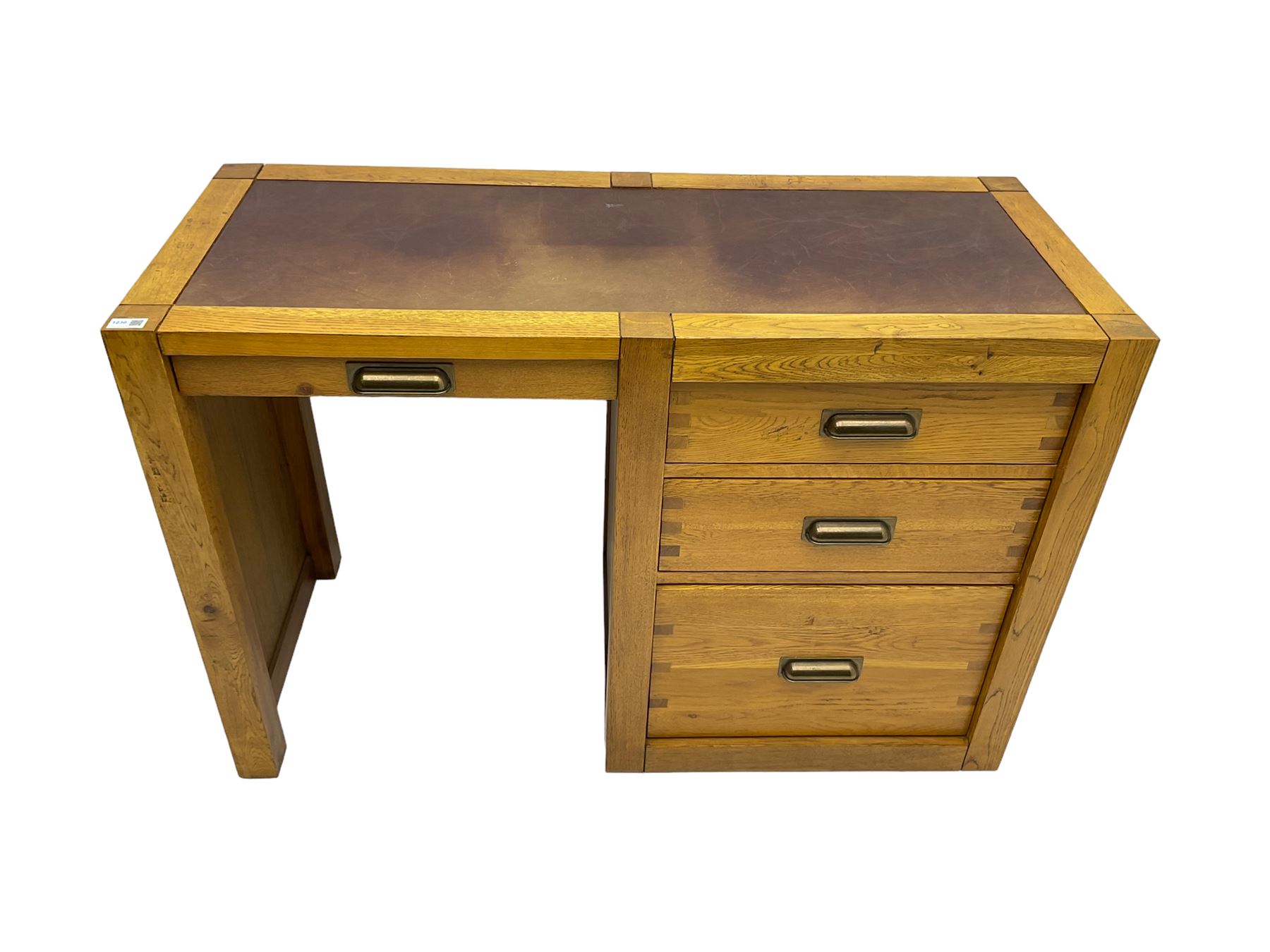 Oak military style desk - Image 6 of 6