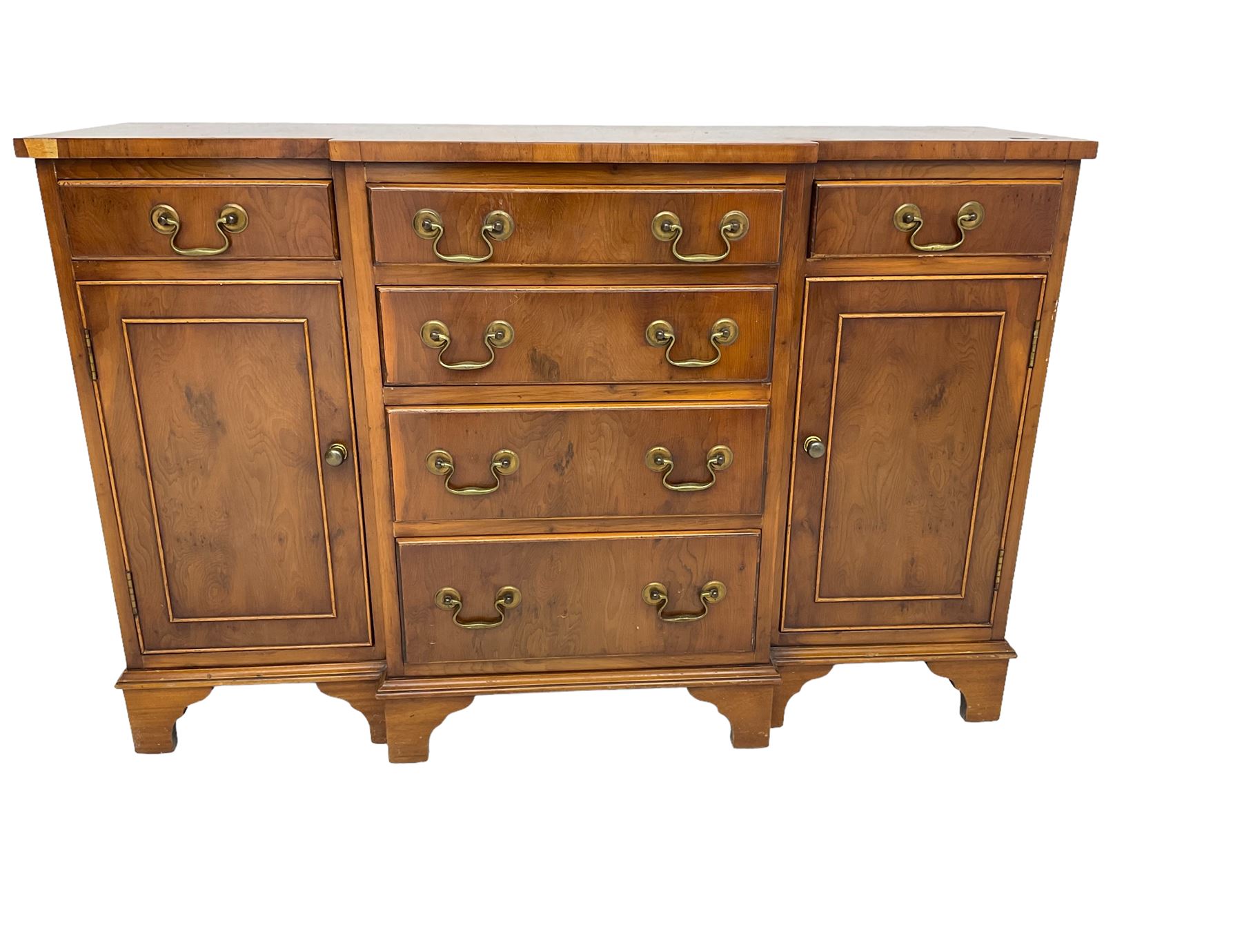 Georgian design mahogany breakfront side cabinet - Image 5 of 5