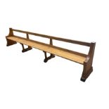 20th century pine church pew or bench