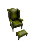 George III design wingback armchair