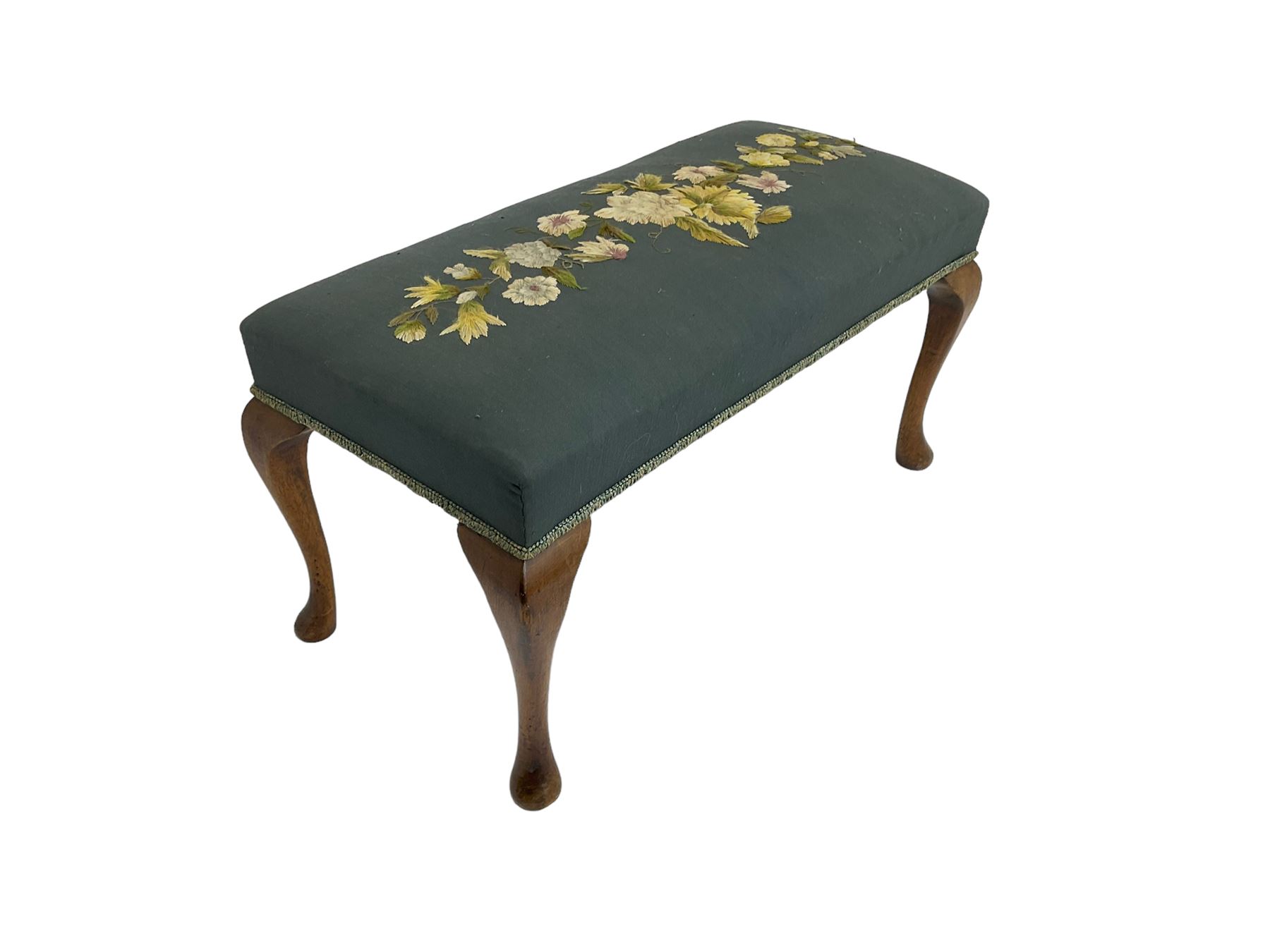 20th century beech rectangular stool - Image 6 of 6