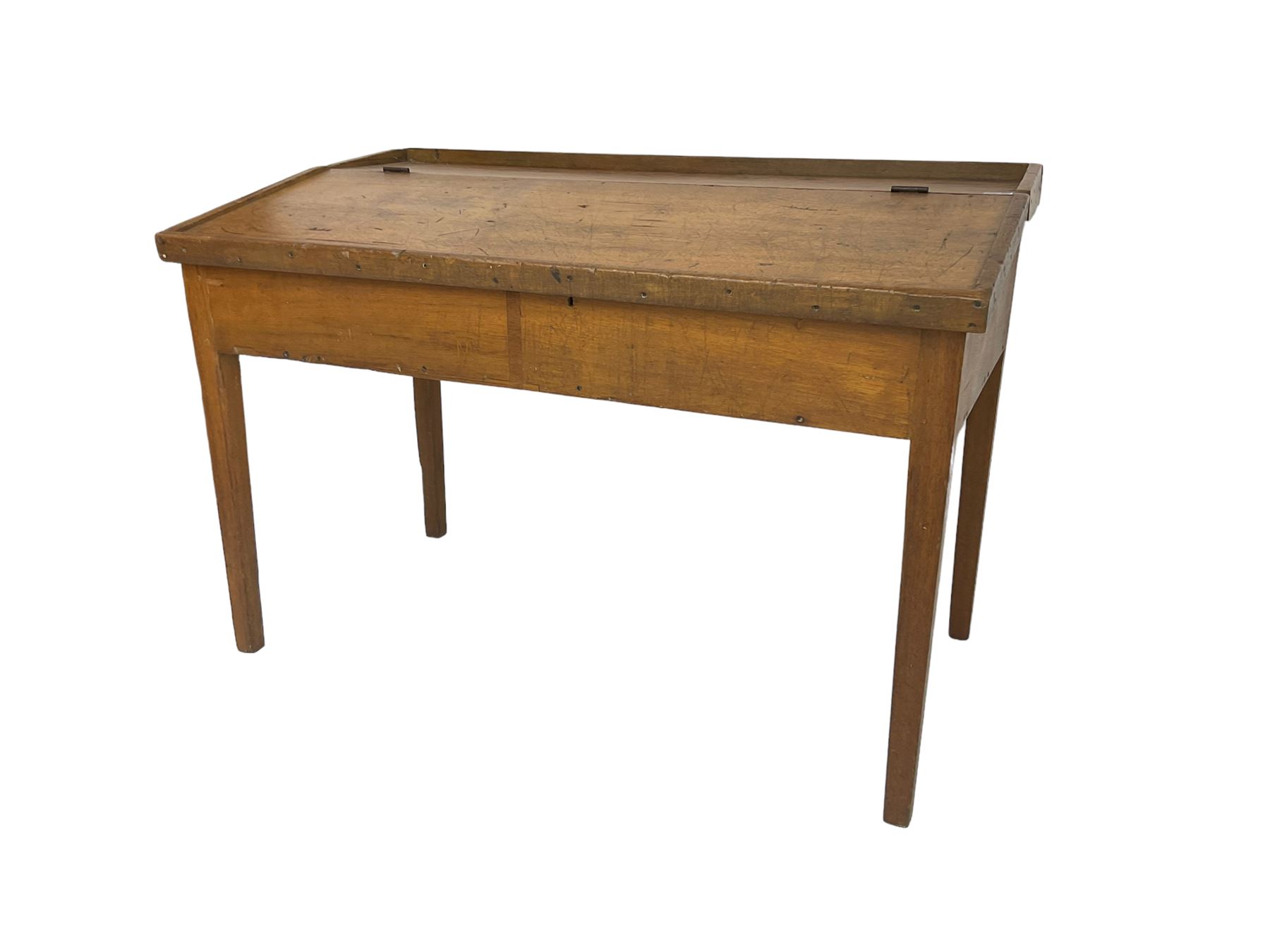 Late 19th century walnut school desk - Image 2 of 6