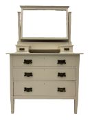 Edwardian white painted dressing chest