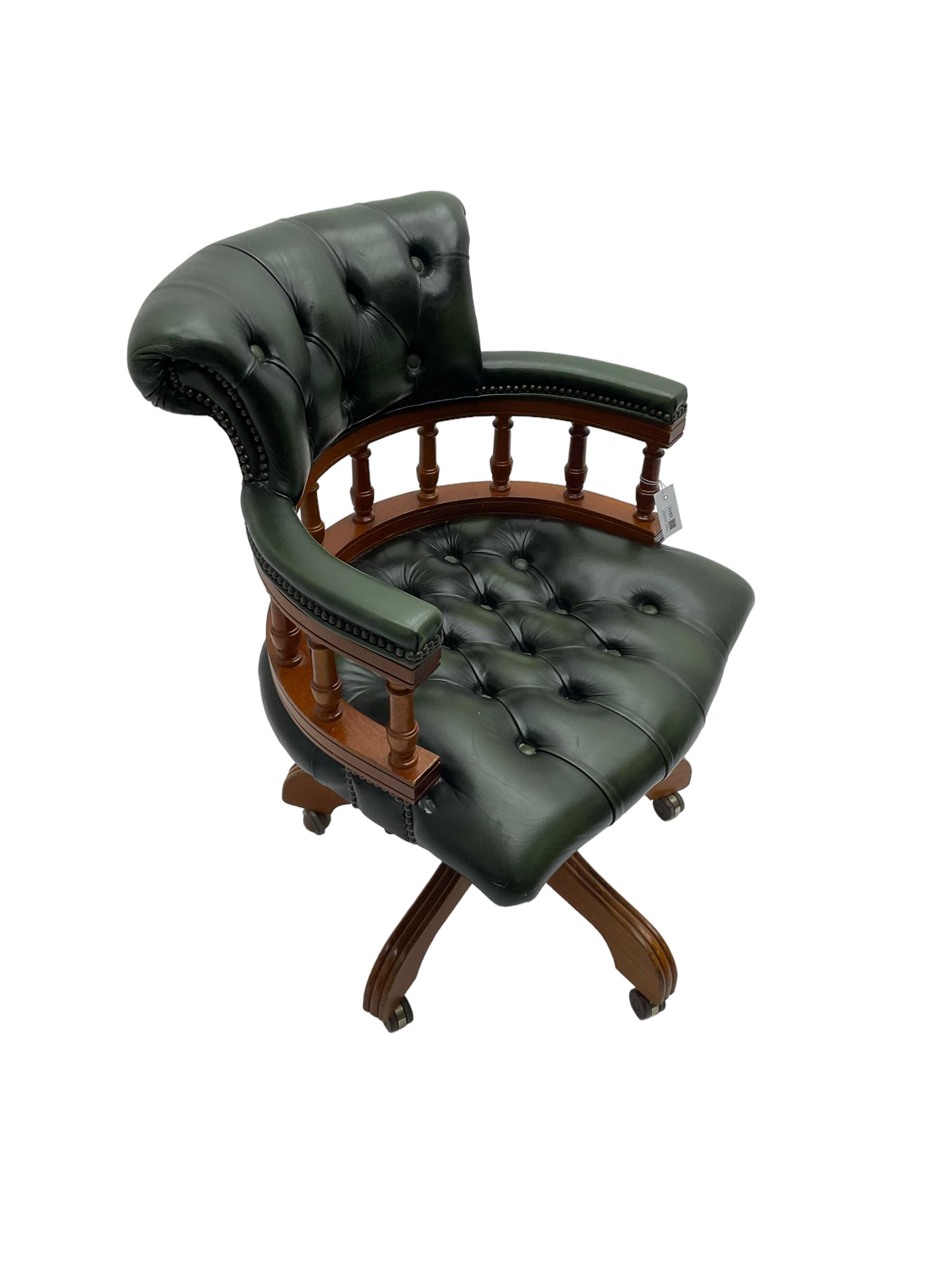 Victorian design captains swivel desk chair - Image 4 of 6