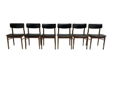S Chrobat for Sax Mobler - set six mid-20th century Danish teak dining chairs