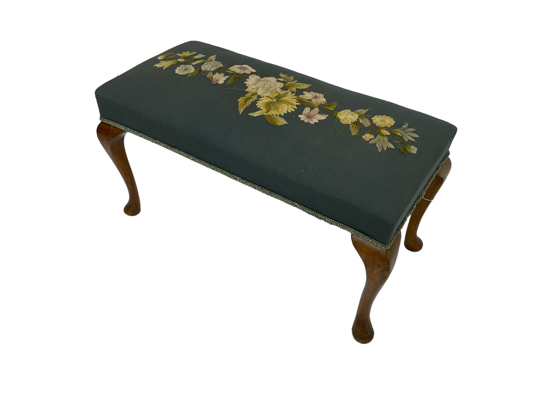 20th century beech rectangular stool - Image 3 of 6