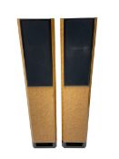 Pair Lake Audio 120W floorstanding speakers in maple finish