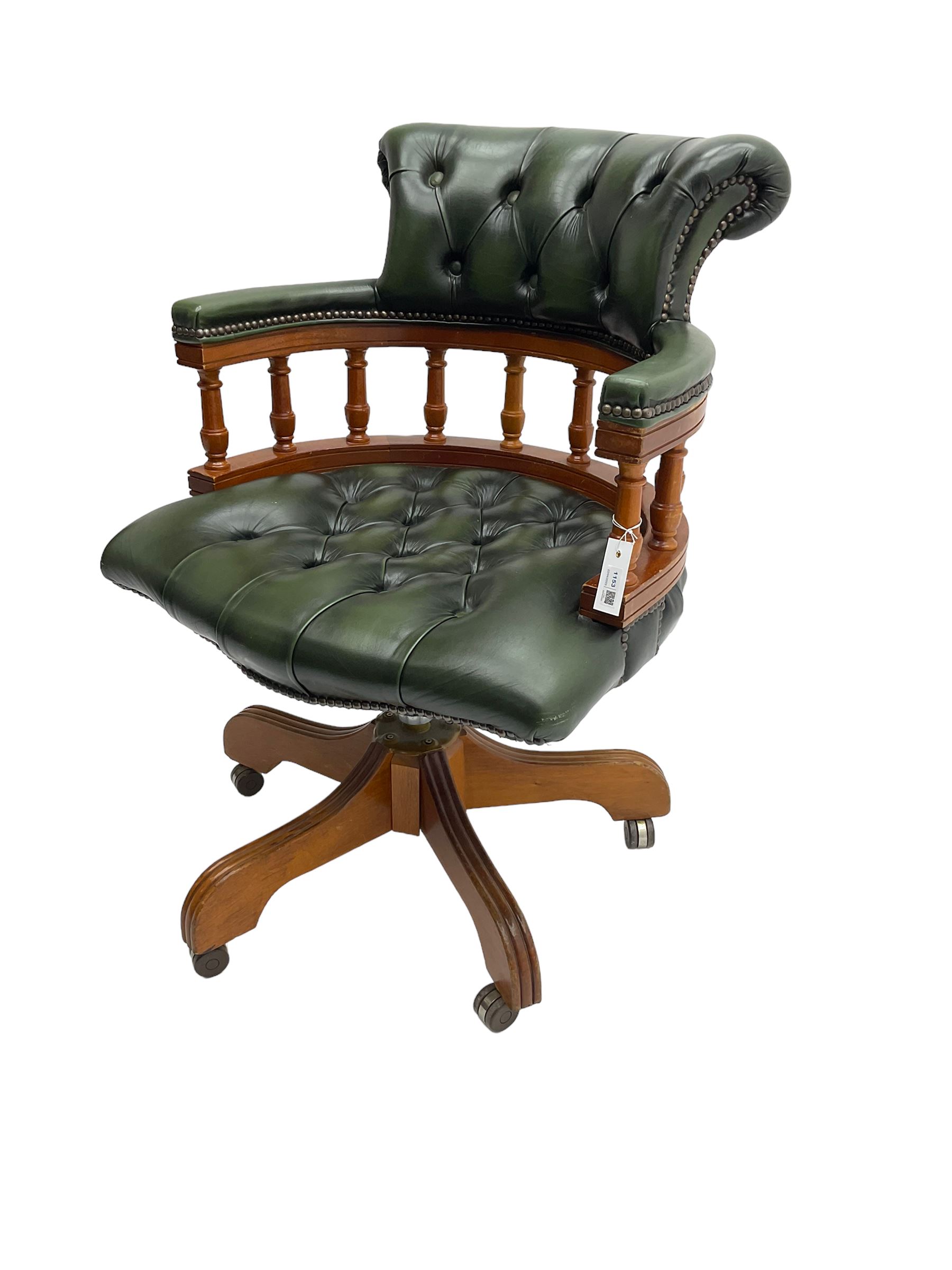 Victorian design captains swivel desk chair - Image 5 of 6