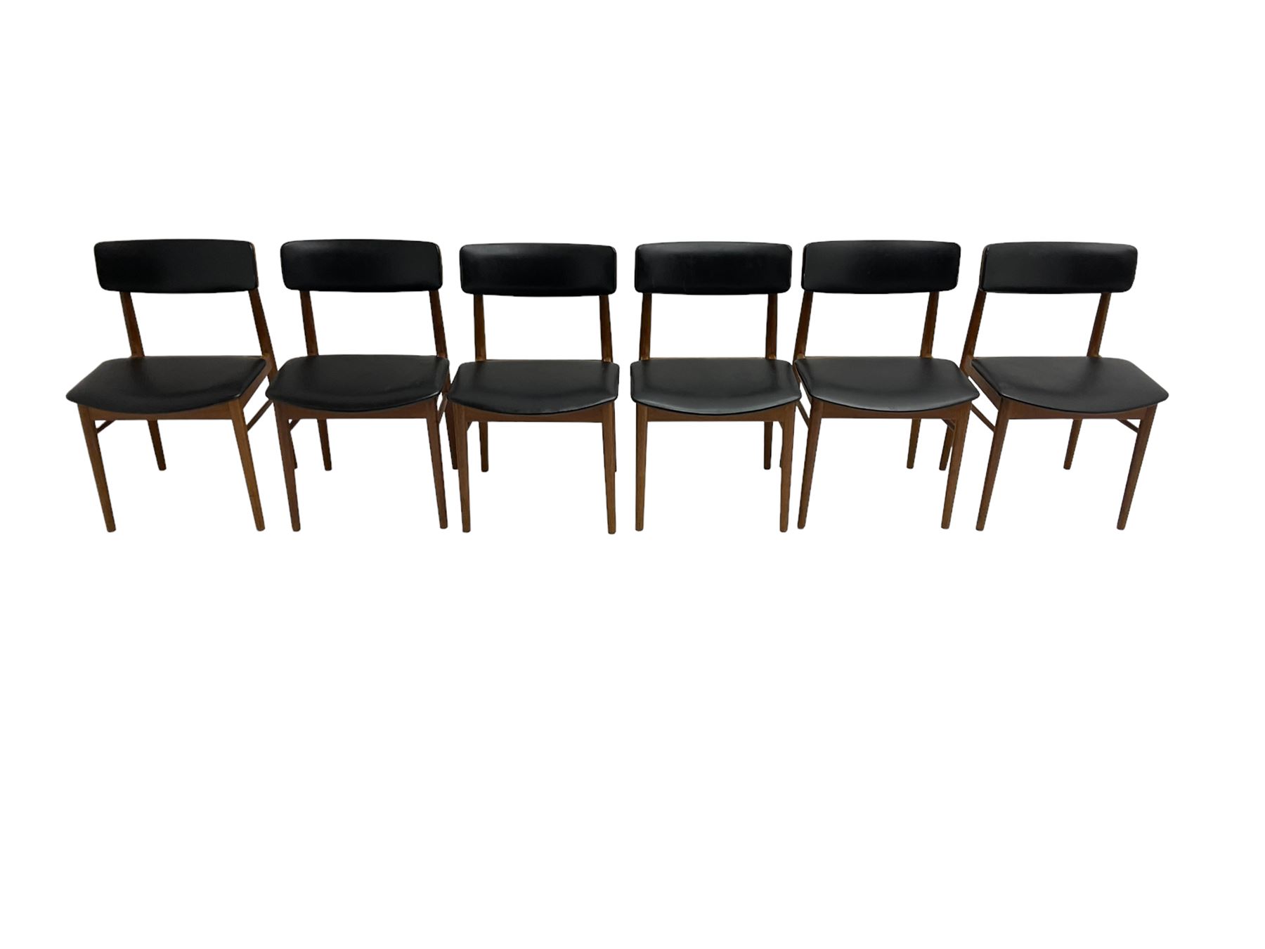S Chrobat for Sax Mobler - set six mid-20th century Danish teak dining chairs - Image 6 of 6