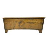 Oak six plank boarded blanket box