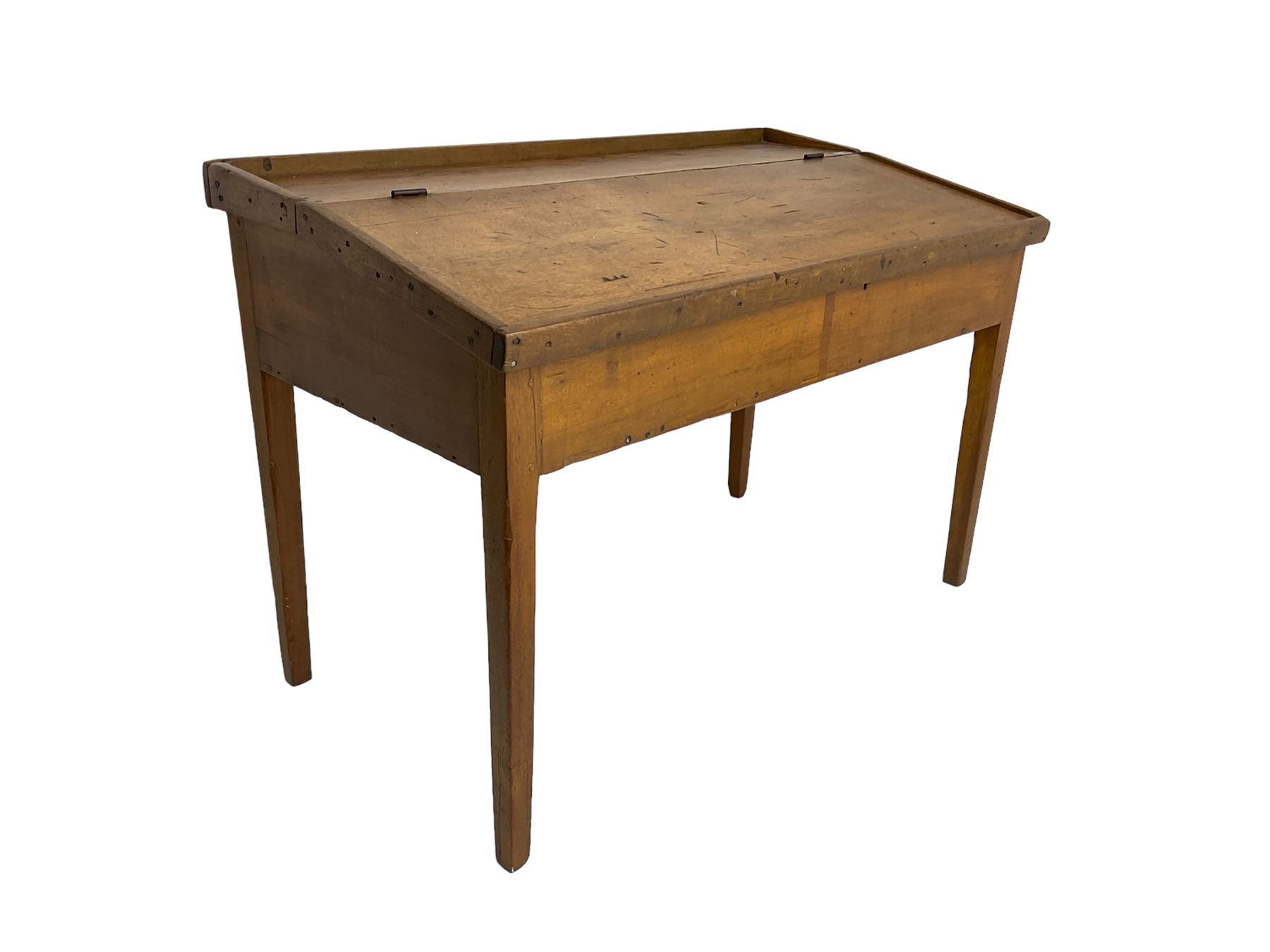 Late 19th century walnut school desk