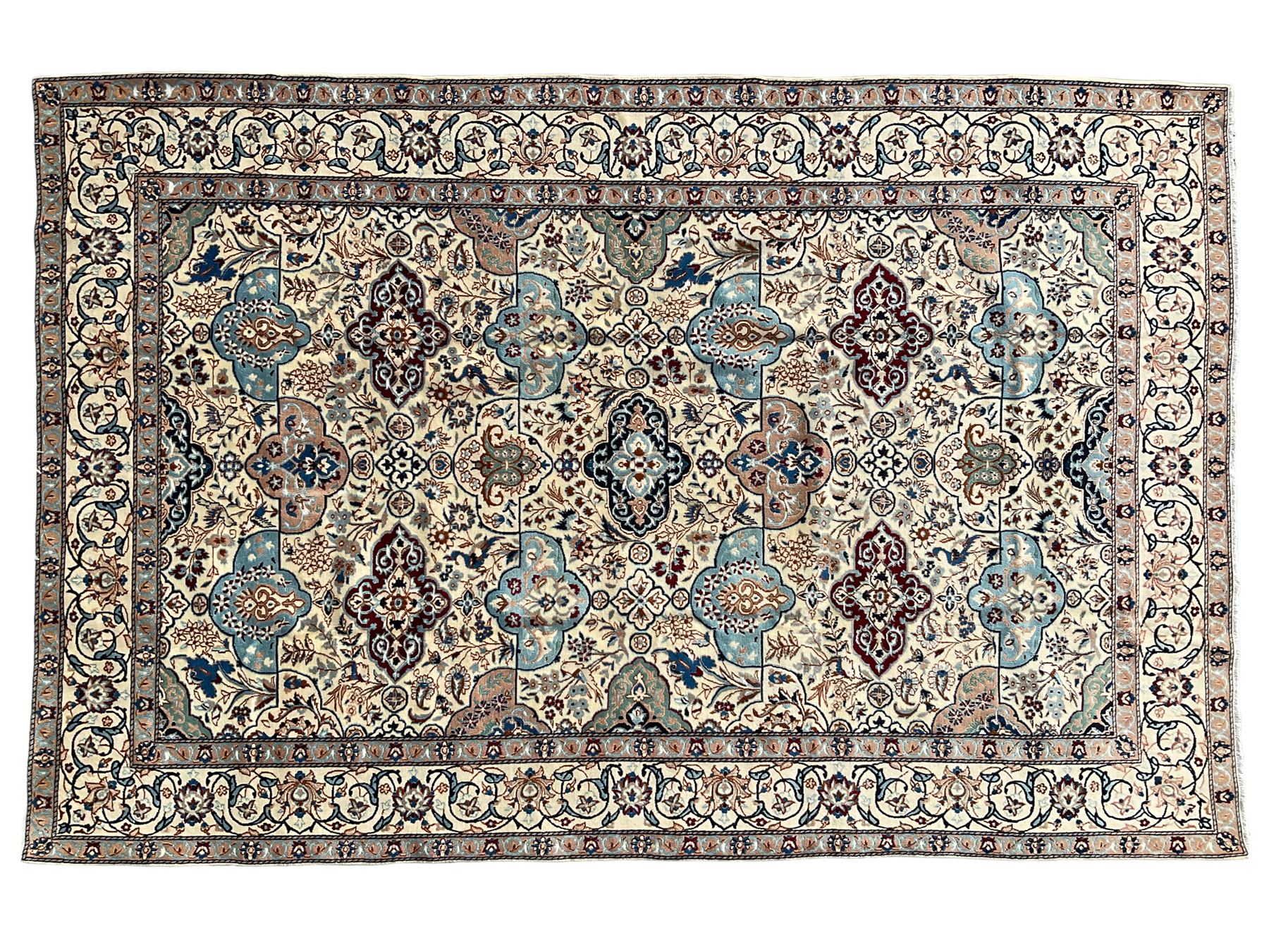 Persian Nain ivory ground rug - Image 3 of 6