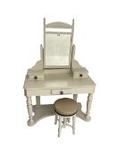 Edwardian cream painted dressing table