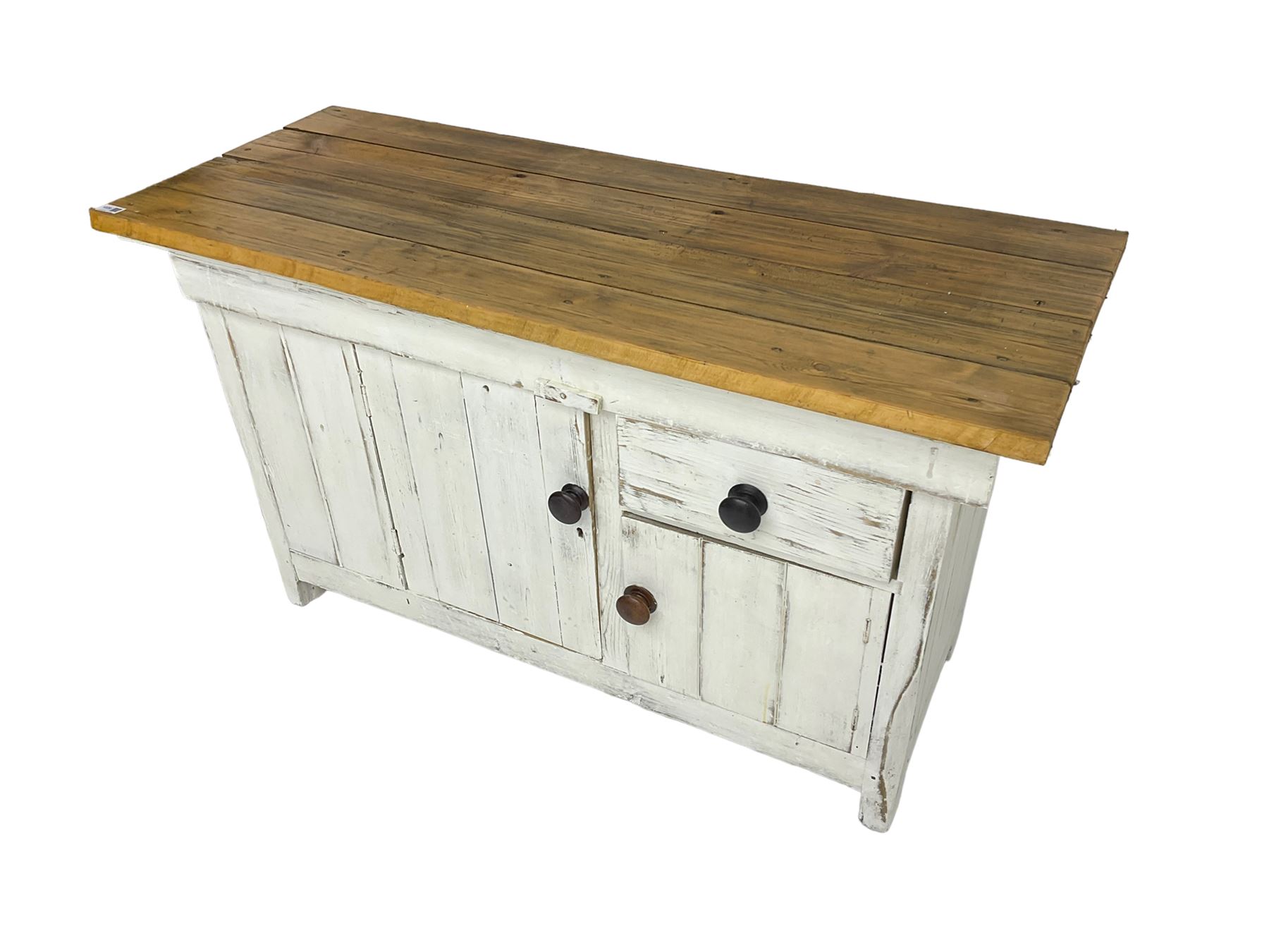 Distressed white painted pine sideboard - Image 6 of 6