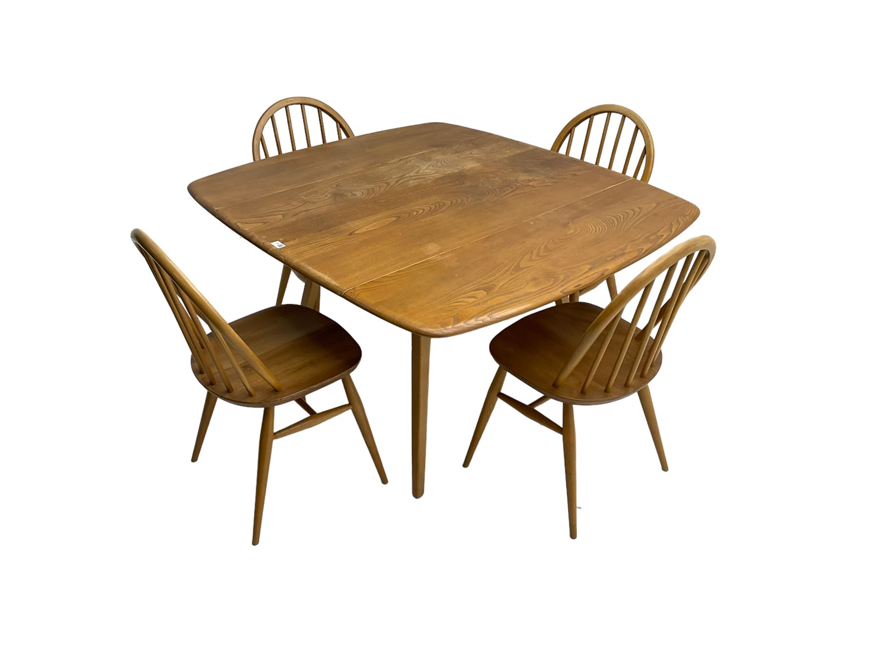 Ercol - elm and beech 'drop-leaf dining table' (W113cm - Image 6 of 6