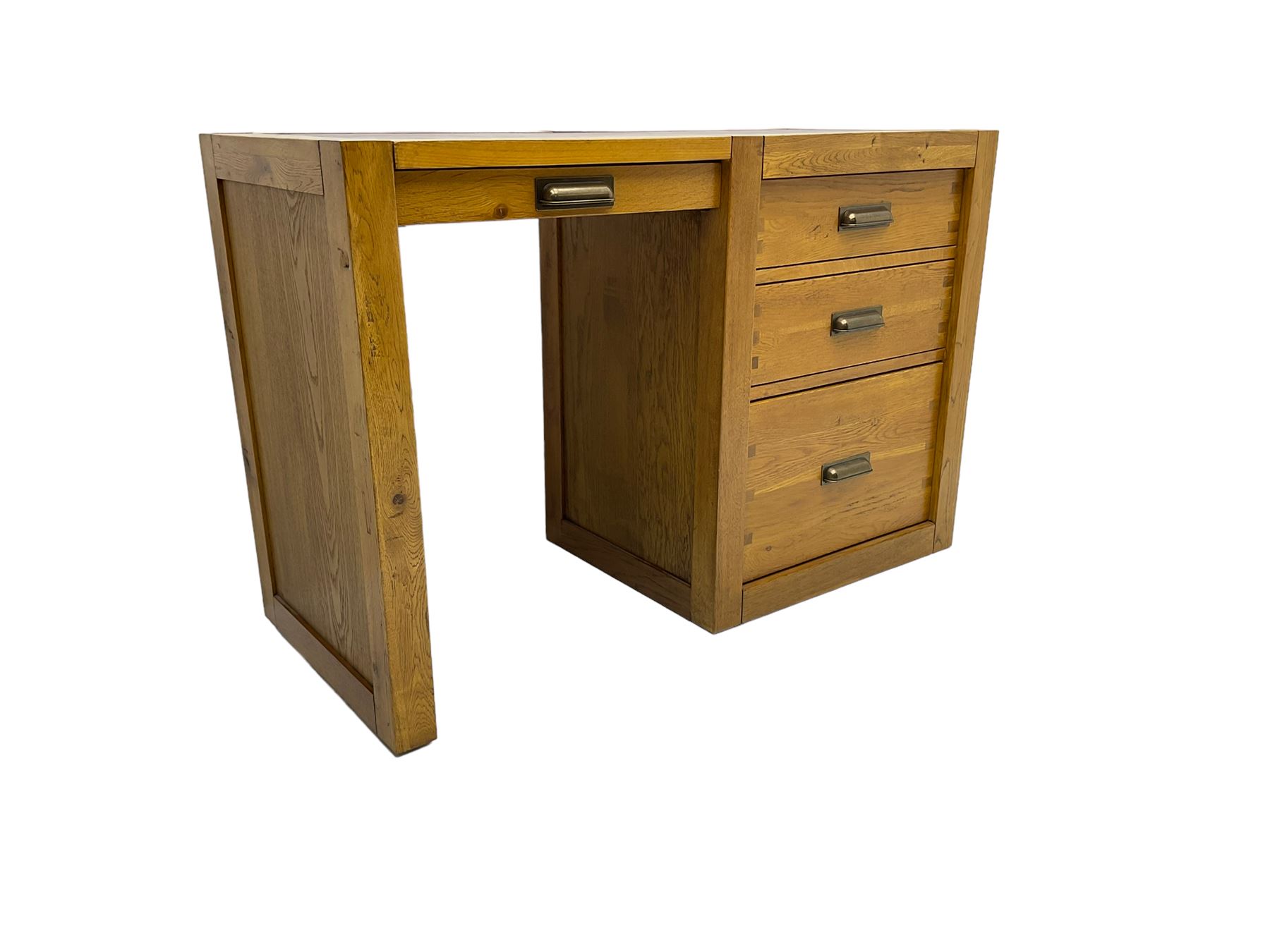 Oak military style desk - Image 4 of 6