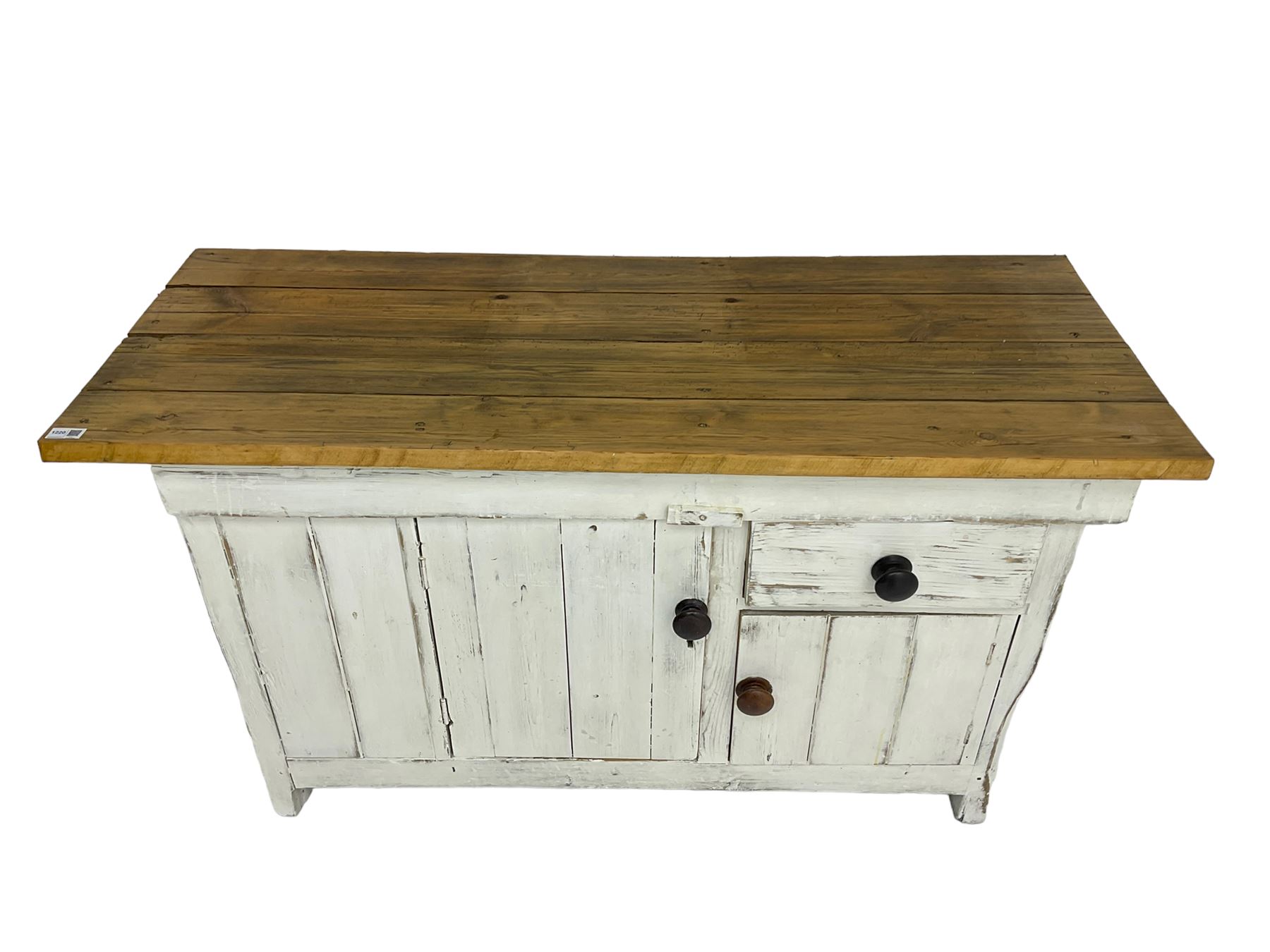 Distressed white painted pine sideboard - Image 3 of 6