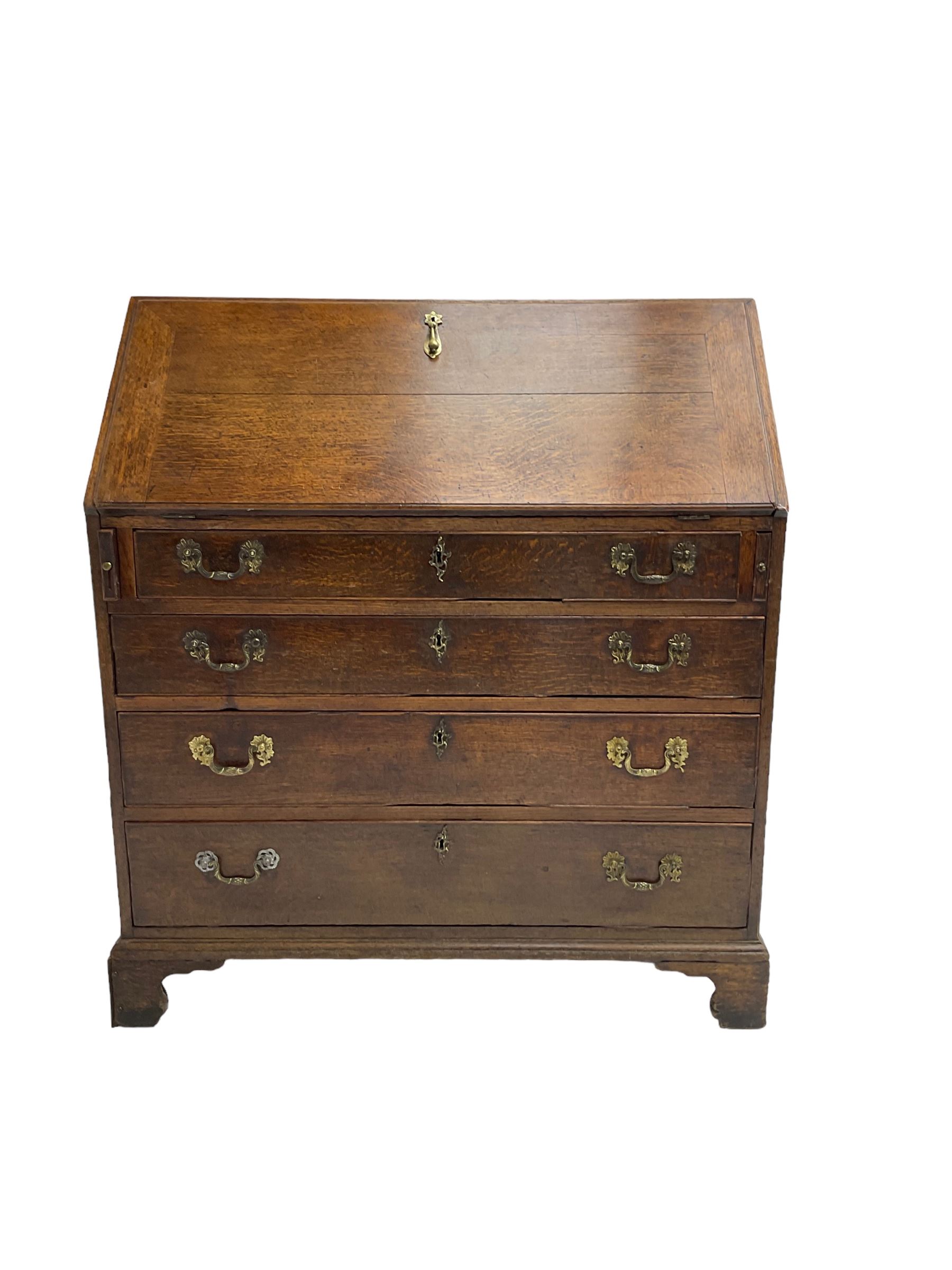 George III oak fall front bureau