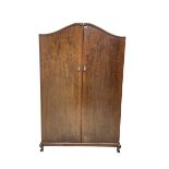 Early 20th century mahogany arched double wardrobe