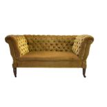 Early 20th century drop-arm chesterfield settee