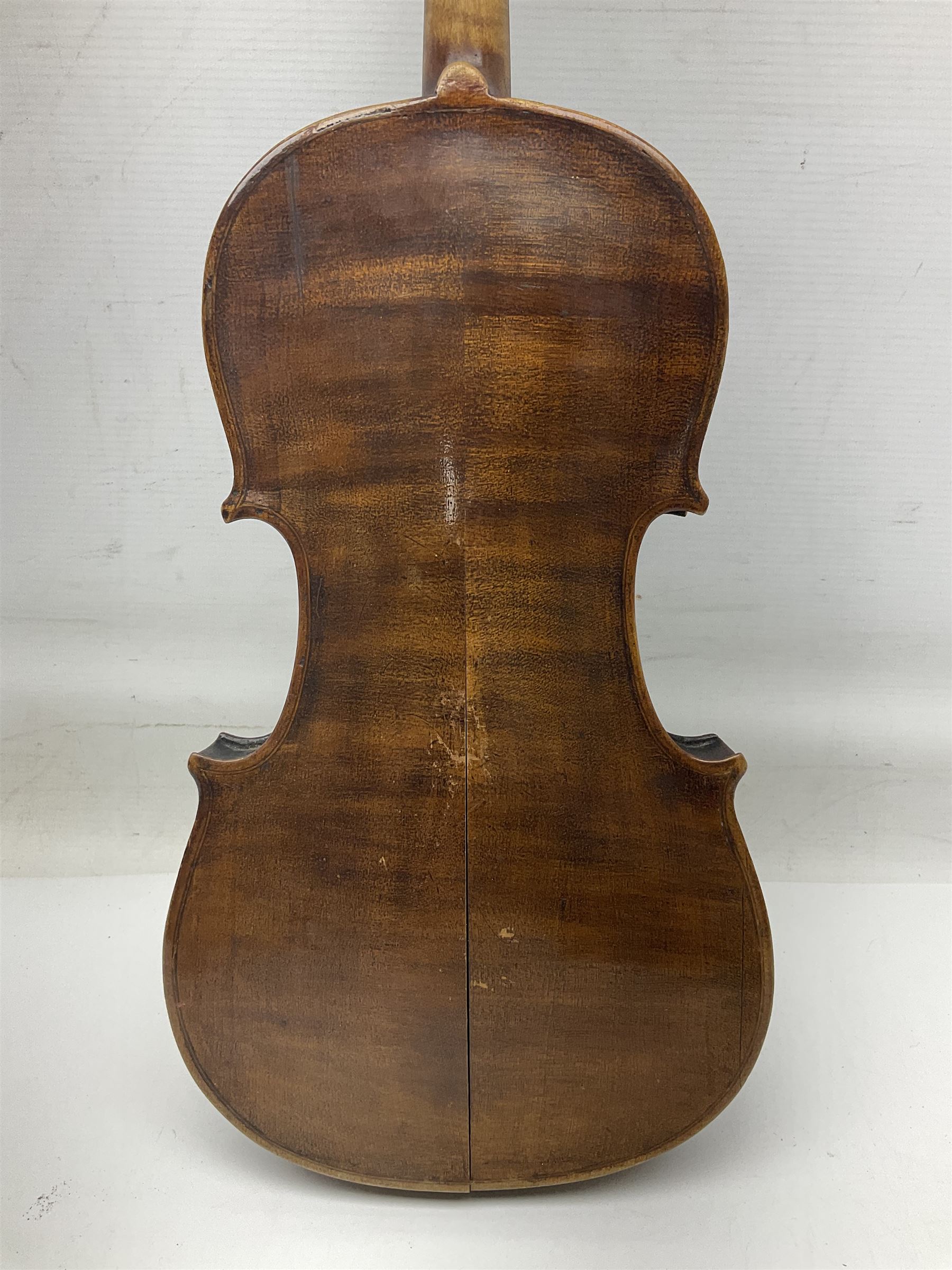 Chinese Parrot violin with 35.5cm two-piece back; L59.5cm in carrying case; and early 20th century G - Image 7 of 34