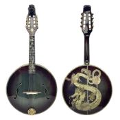 Chinese F-hole eight-string mandolin with sunburst finish