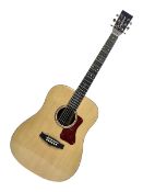 Tanglewood Dreadnought spruce and java wood acoustic guitar the three-piece back with mango spalted
