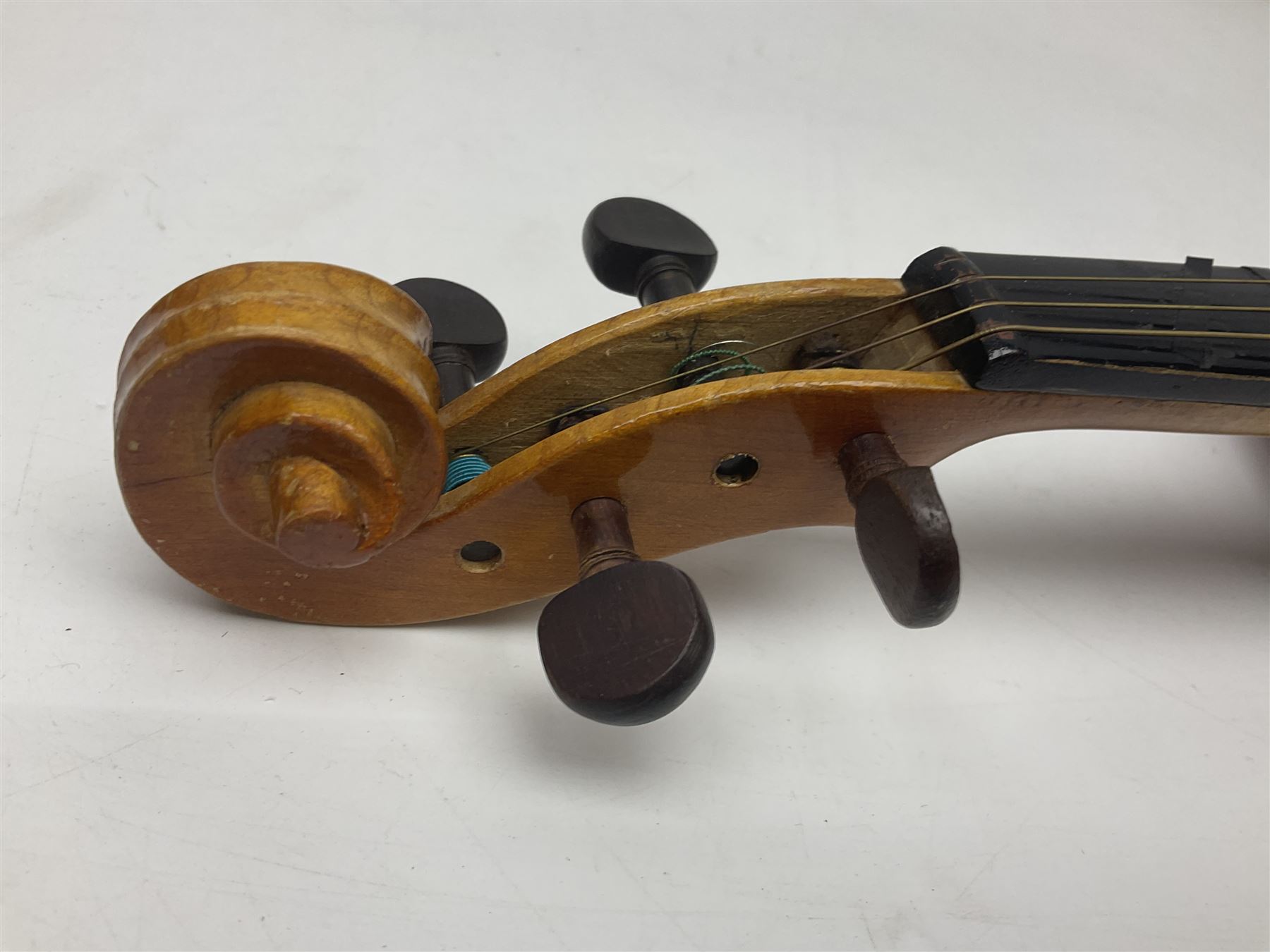 Four Chinese graduated violins - full size with 35.5cm two-piece back; three-quarter size with 33.5c - Image 26 of 34