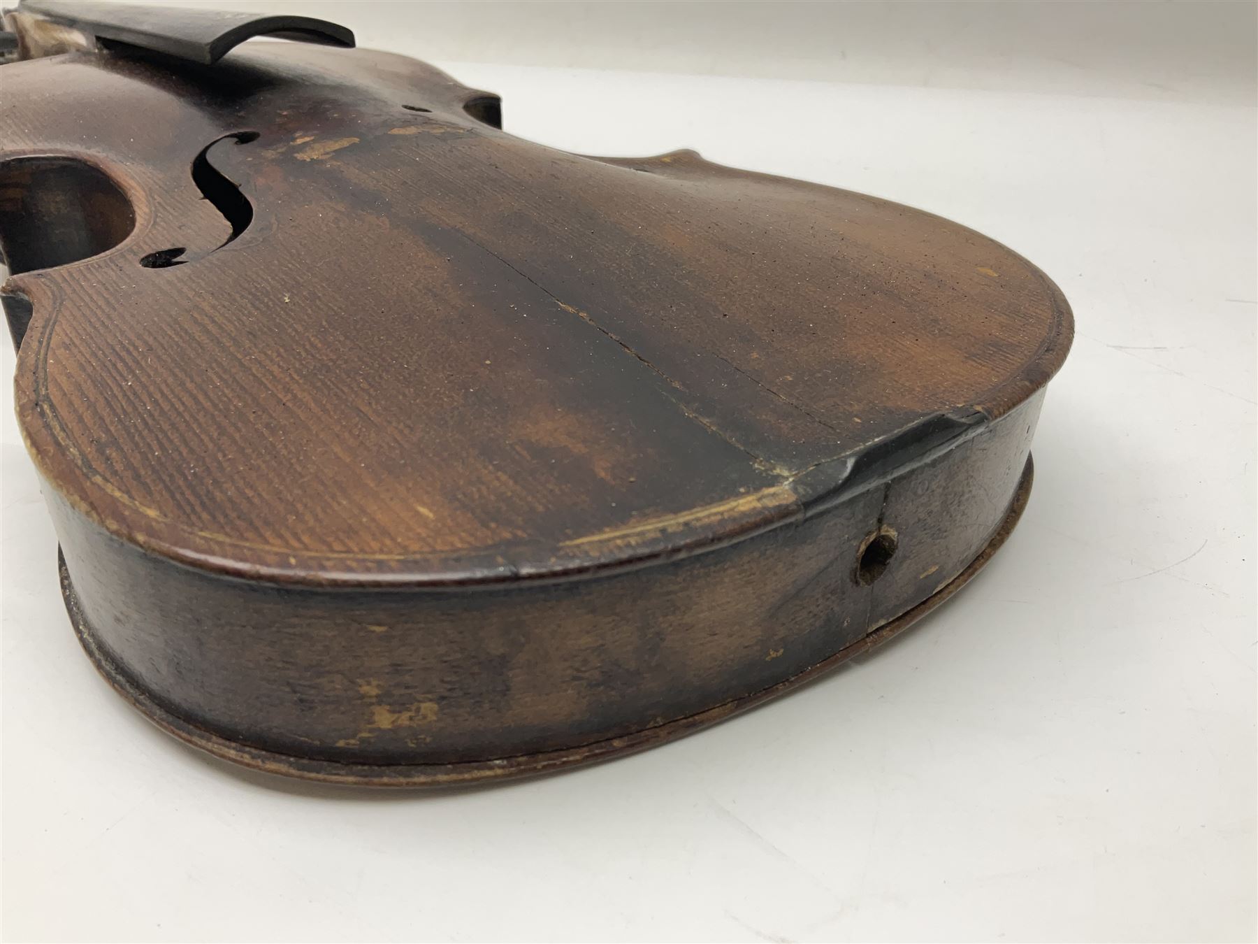 Chinese Parrot violin with 35.5cm two-piece back; L59.5cm in carrying case; and early 20th century G - Image 9 of 34