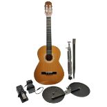Spanish BM acoustic guitar with mahogany back and sides and spruce top L101cm; in cello carrying cas