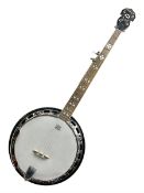 Tonewood mahogany 5-string banjo with 5th string capo L99cm