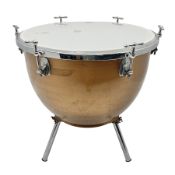 Timpani drum with coppered finish to the bowl