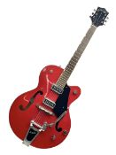 Gretsch Electromatic semi-acoustic guitar model G5129 in black and red with Bigsby tremolo