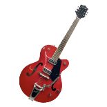 Gretsch Electromatic semi-acoustic guitar model G5129 in black and red with Bigsby tremolo