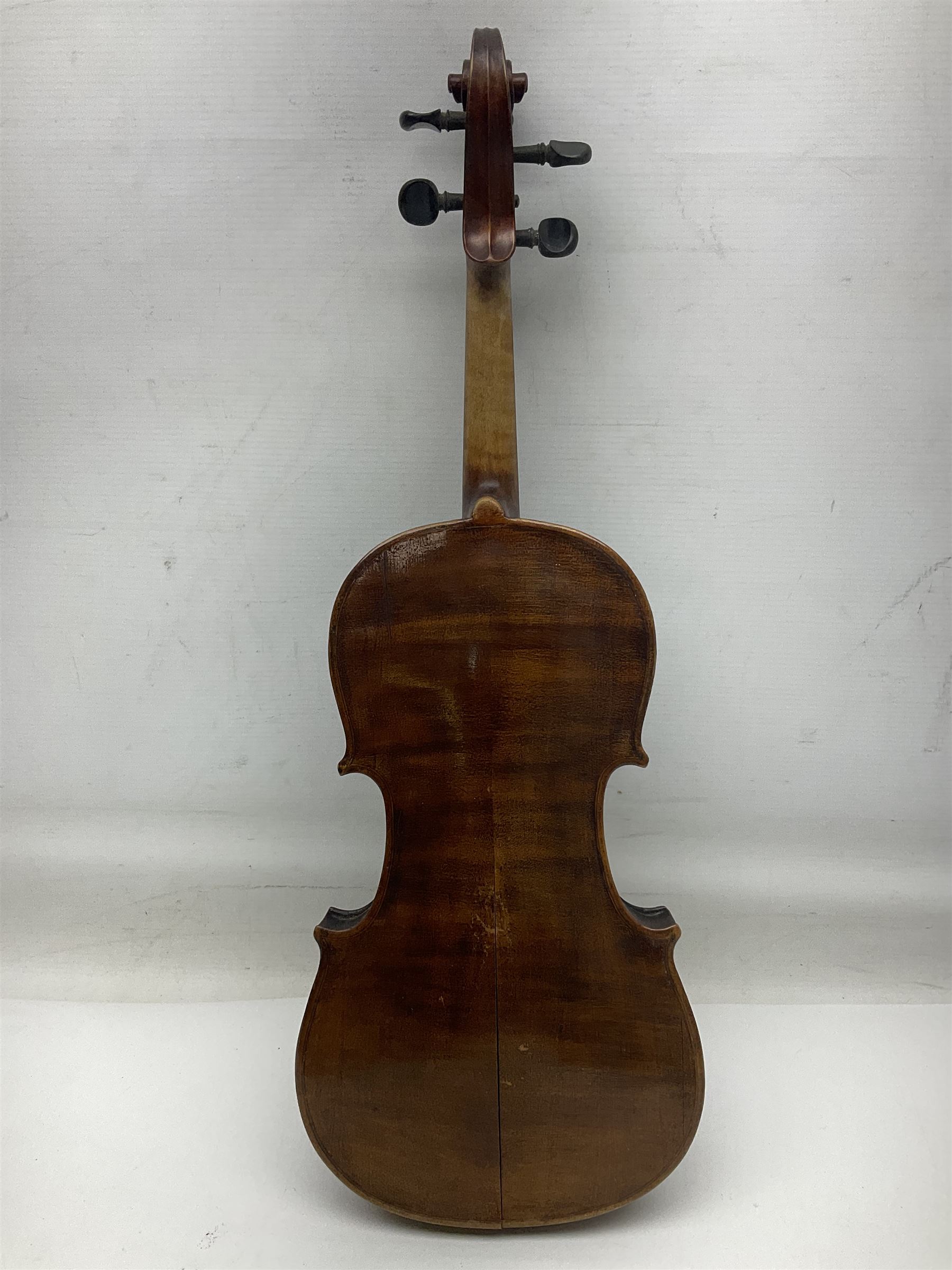 Chinese Parrot violin with 35.5cm two-piece back; L59.5cm in carrying case; and early 20th century G - Image 6 of 34