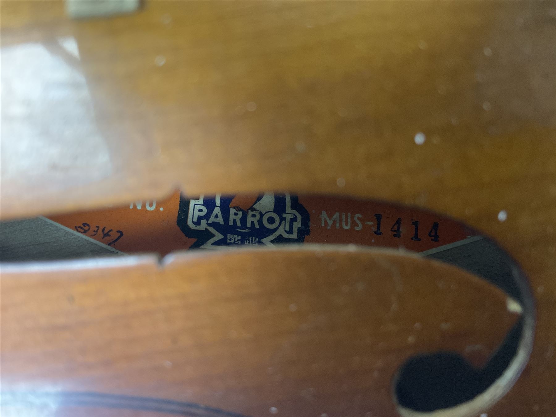 Chinese Parrot violin with 35.5cm two-piece back; L59.5cm in carrying case; and early 20th century G - Image 31 of 34