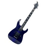 2015 Japanese Caparison Dellinger Prominence hand made boutique rock guitar in spectrum blue with cl