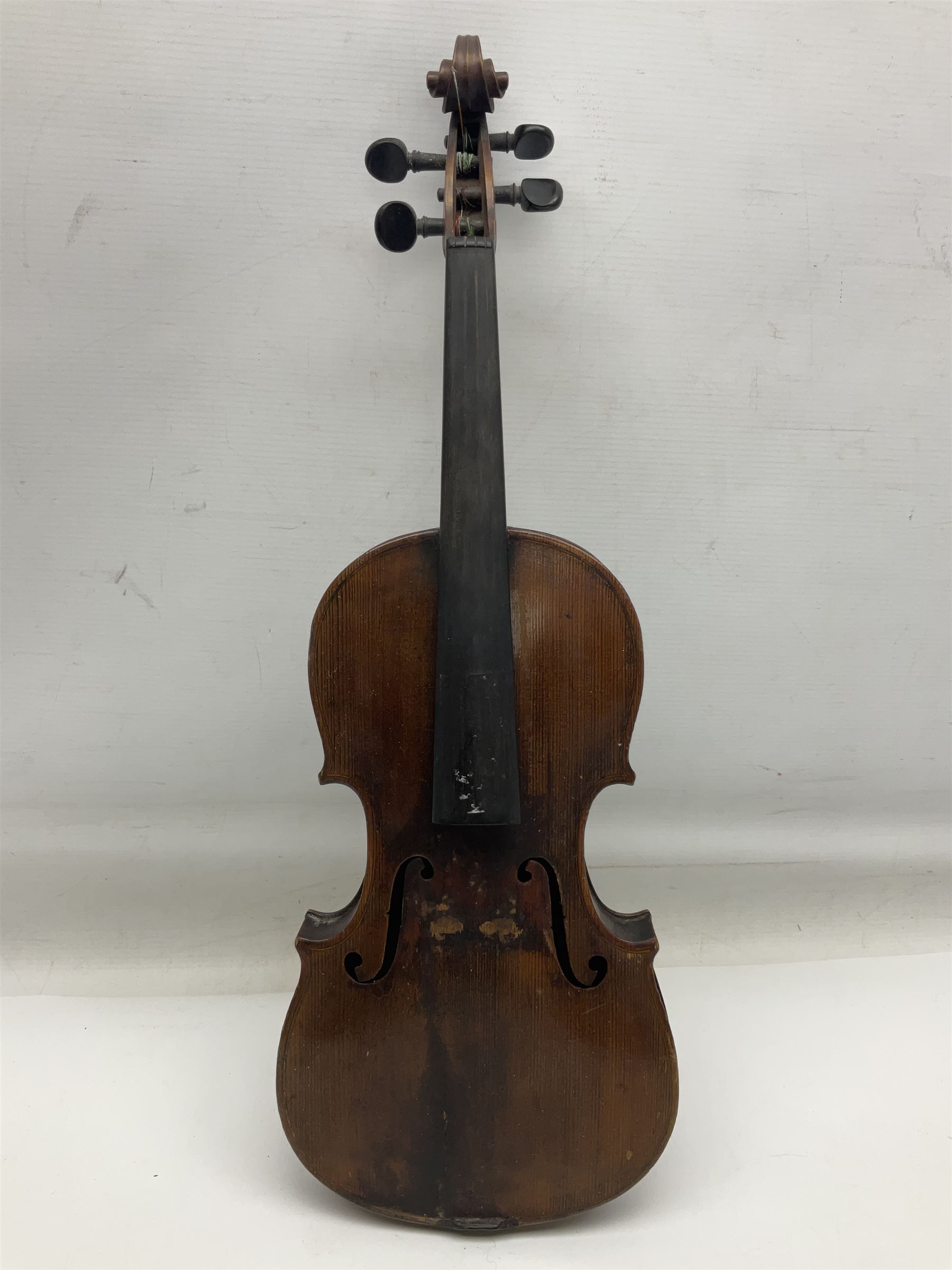 Chinese Parrot violin with 35.5cm two-piece back; L59.5cm in carrying case; and early 20th century G - Image 2 of 34