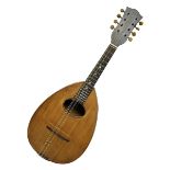 Early 20th century Italian Rafaele Disantino eight-string mandolin with two-piece back and spruce to