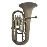 Early 20th century French Jerome Thibouville-Lamy Class B brass 4-valve euphonium for restoration or