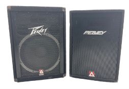 Near pair of Peavey Eurosys speakers W47cm H65cm D38cm (2)