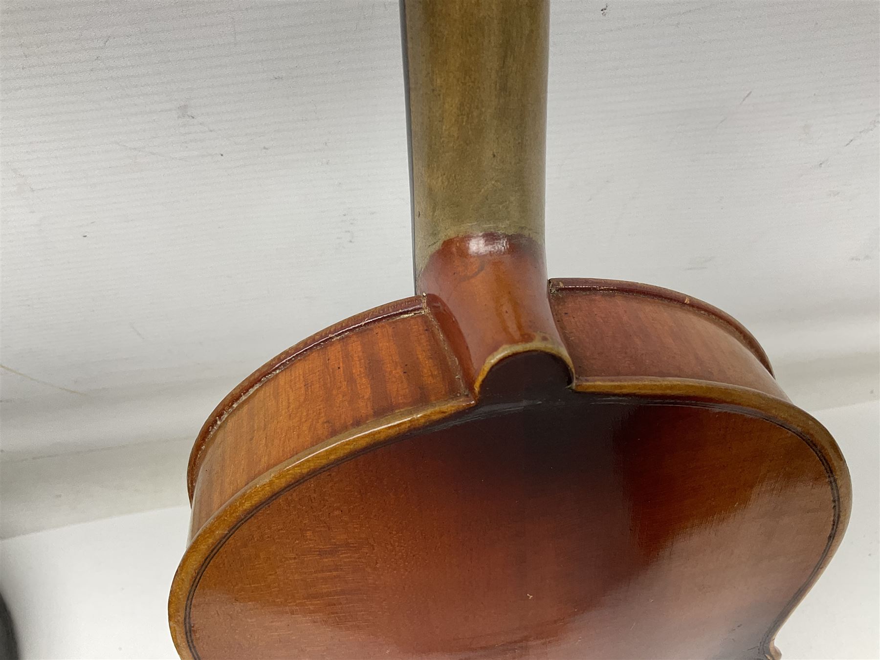 Czechoslovakian violin c1920 with 36cm two-piece maple back and ribs and spruce top - Image 31 of 34