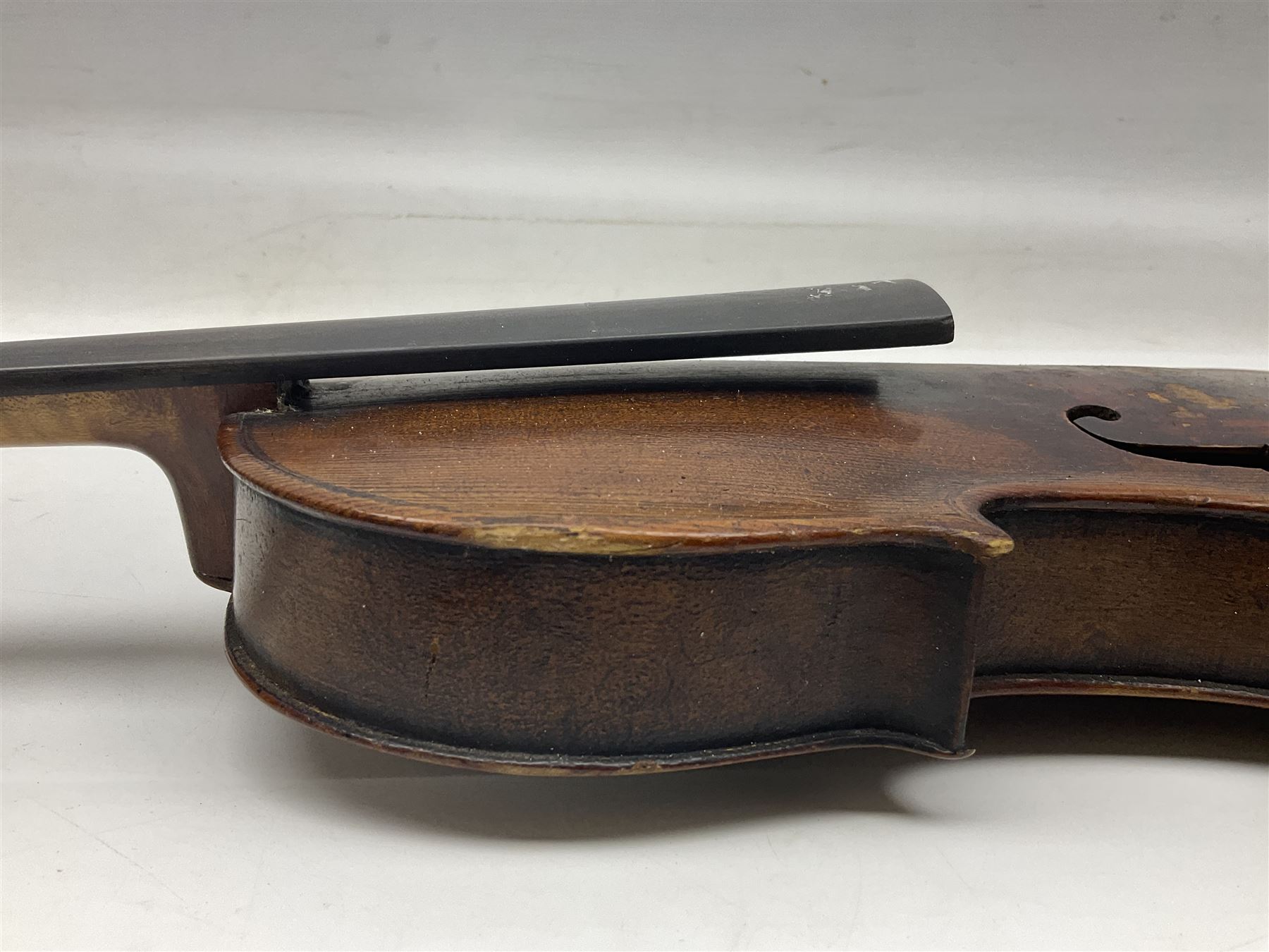 Chinese Parrot violin with 35.5cm two-piece back; L59.5cm in carrying case; and early 20th century G - Image 10 of 34