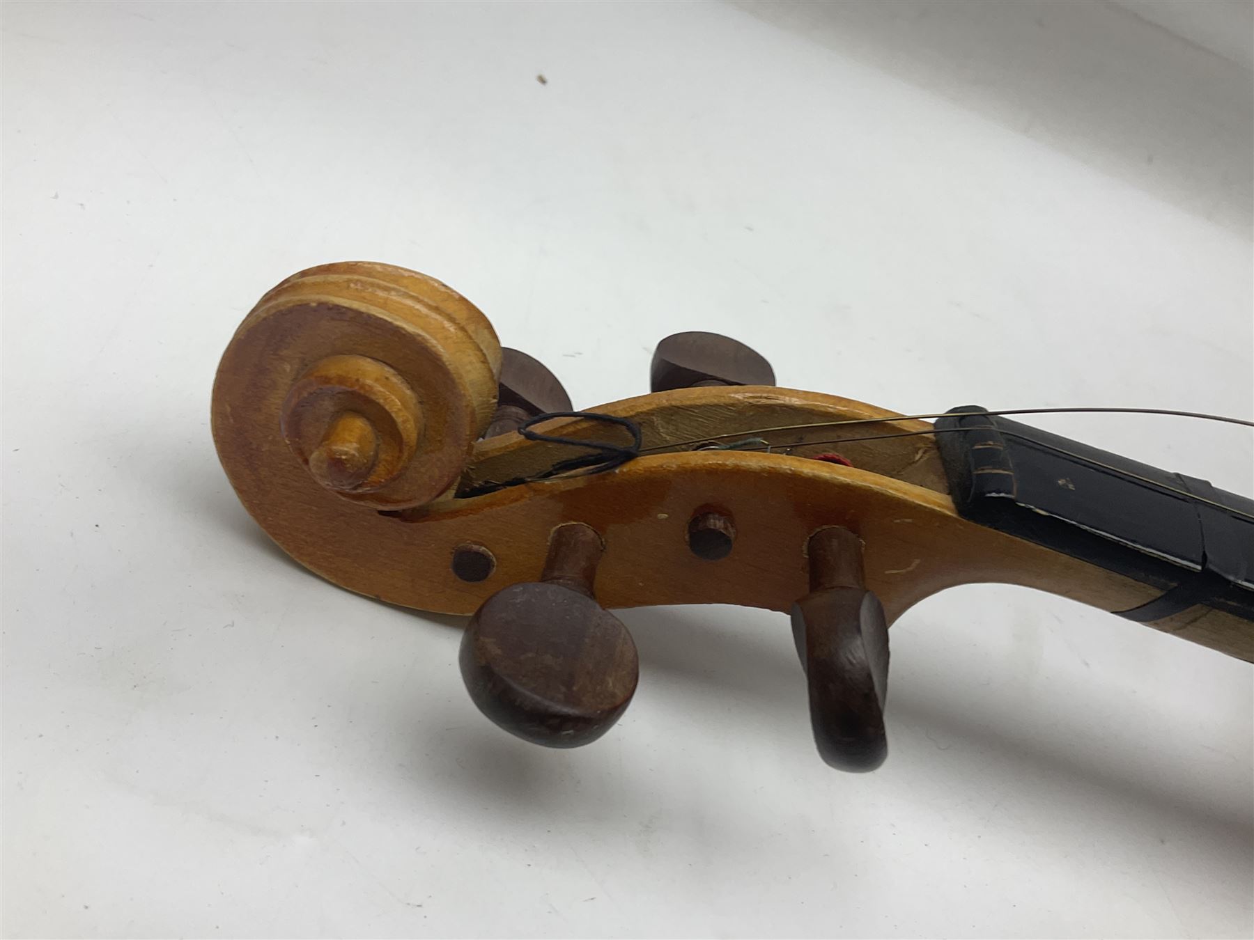 Four Chinese graduated violins - full size with 35.5cm two-piece back; three-quarter size with 33.5c - Image 34 of 34