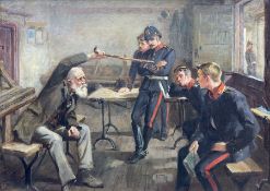 Ralph Hedley (Staithes Group 1851-1913): Study for 'The Veteran'