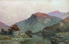 Alfred Fontville de Breanski Jnr. (British 1877-1945): 'Vale of Ogwen - Moon Rising' Snowdonia