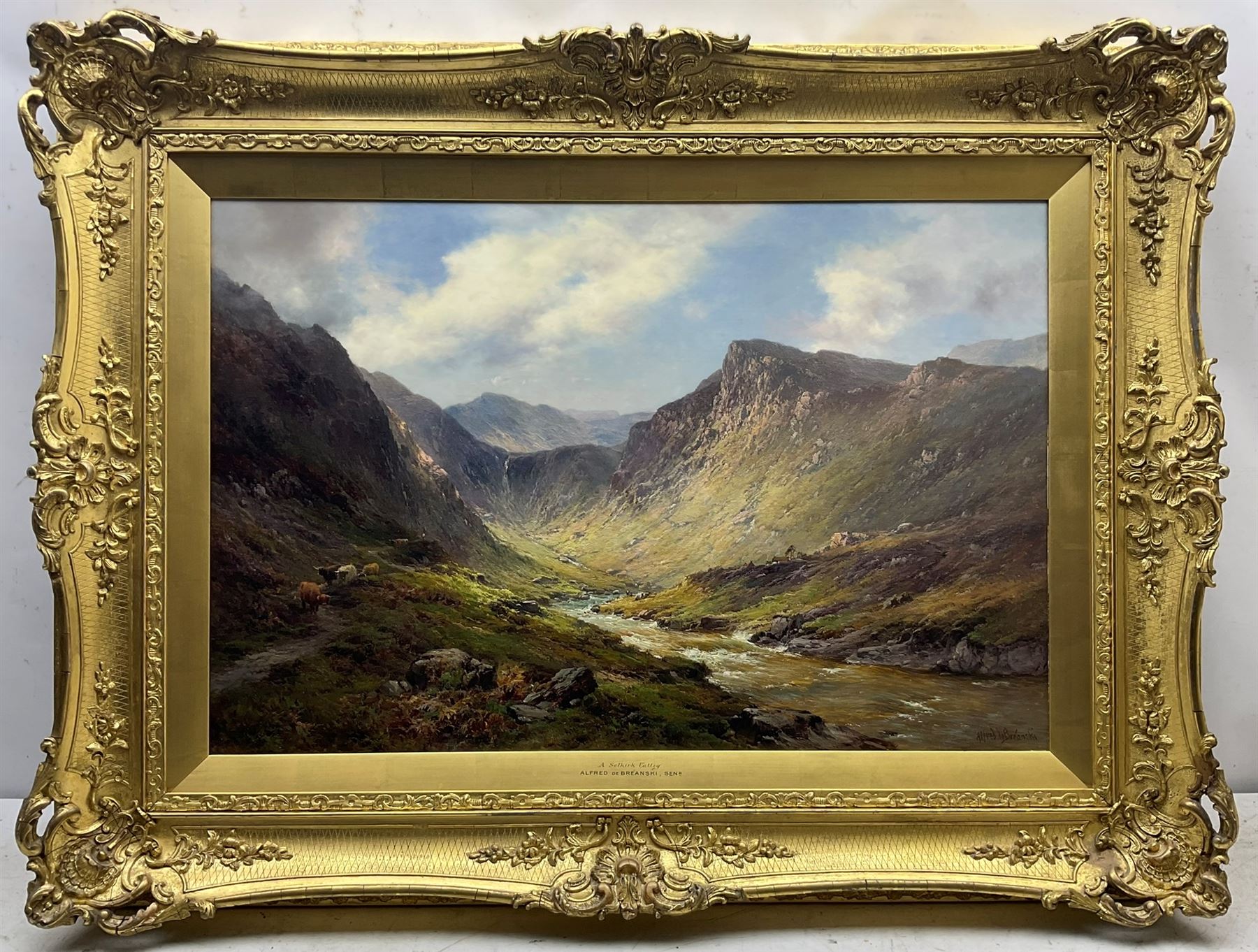 Alfred de Breanski Snr. RBA (British 1852-1928): 'A Selkirk Valley' - Image 2 of 5