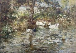 John Falconar Slater (British 1857-1937): The Duck Pond