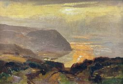 Alexander 'Alec' Carruthers Gould (British 1870-1948): 'Sunset at Lynmouth' North Devon