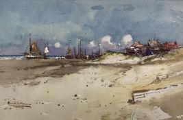 Frank Henry Mason (Staithes Group 1875-1965): Dutch Beach Scene